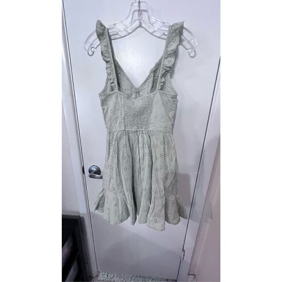 GUESS GREEN SHARON EYELET MINI DRESS SIZE XS NEW  P1-86 - Picture 6 of 13